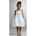 Espaguete a linha cintas joelho-comprimento tafetá Zipper Flower Girl Dress